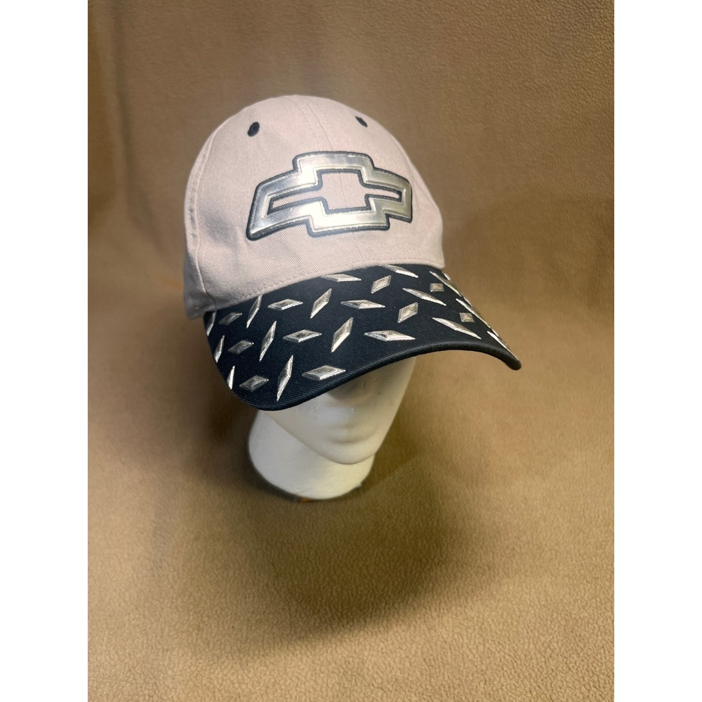 Chevrolet‎ GM Official Licensed Gray Black Diamond Plate Bowtie Logo Hat Cap